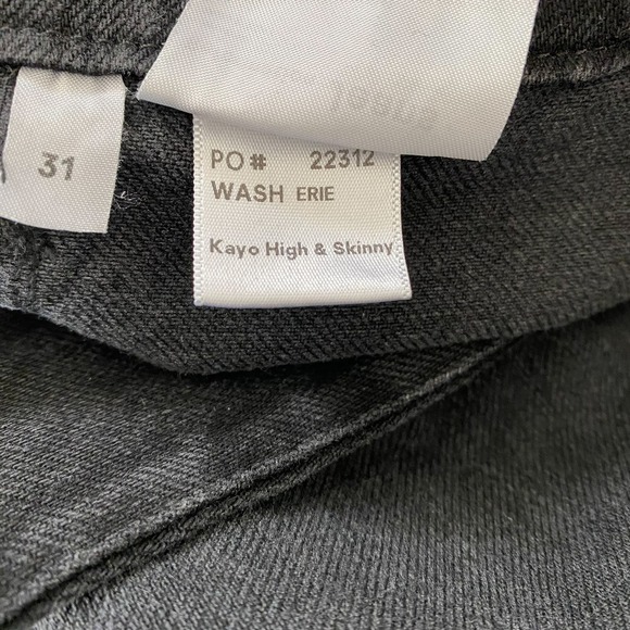 NWT Reformation Kayo High Rise Skinny Jean Black Erie Wash Charcoal Women's 31 - Picture 9 of 10